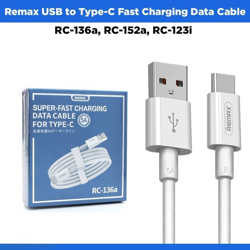 1739424165340.jpg Remax RC-096a, RC-136a, RC-152a, RC-123A USB to Type-C Fast Charging Data Cable - Image 1