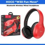 HOCO "W30 Fun Move" Bluetooth Wireless Wired Headphone - Red