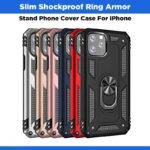 Slim Shockproof Ring Armor Stand Phone Cover Case For Apple iPhone X, 11, 12 Series