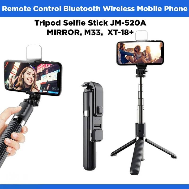 1739770424994.jpg Remote Control Bluetooth Wireless Mobile Phone Holder Ring Fill Light Tripod Selfie Stick JM-520A MIRROR, M33, Q08 - Image 1