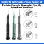 Relife RL-727 Mobile Phone Repair 3D Precision Magnetic Disassembly Non-Slip Screwdriver Hand Tools