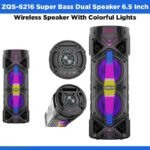 Super Bass Dual Wireless Speaker With Colorful Lights