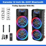 Karaoke Bluetooth Trolley Speaker | Mic Included