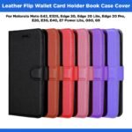 Leather Flip Book Case With Wallet Card Holder