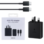 Genuine Samsung 45W USB C Adapter with USB C To USB C Cable 5A Retail Pack (EP-T4510)