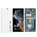 Genuine LCD Screen For Samsung Galaxy S22 Ultra 5G (S908B) With Frame and Touchpad – Green (GH82-27489D/GH82-27488D)