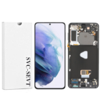 Genuine LCD Screen For Samsung Galaxy S21 Plus 5G (G996B) With Frame and Touchpad – Phantom Black (GH82-24554A)