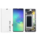 Genuine LCD Screen For Samsung Galaxy S10 Plus (G975B) With Frame and Touchpad – Prism Black (GH82-18849A)