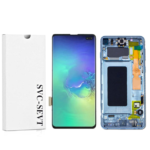 Genuine LCD Screen For Samsung Galaxy S10 Plus (G975B) With Frame and Touchpad – Prism Blue (GH82-18849C)