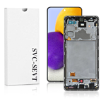 Genuine LCD Screen For Samsung Galaxy A72 4G/5G (A725/A726) With Frame and Touchpad – Black (GH82-25460A)