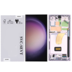 Genuine LCD Screen For Samsung Galaxy S23 Ultra (S918B) With Frame and Touchpad – Lavender (GH82-30465D)