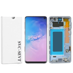 Genuine LCD Screen For Samsung Galaxy S10 (G973B) With Frame and Touchpad – Prism Blue (GH82-18835C)