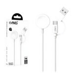 ANG 120 Wireless Watch Charger | 2 in 1 USB C / USB Dual Port - 1M