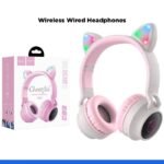 HOCO "W27 Cat Ear" Wireless Wired Headphones - Pink
