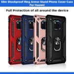Slim Shockproof Ring Armor Stand Phone Cover Case For Huawei P Series P30, P40, Pro, Lite, P smart 2019/20/21